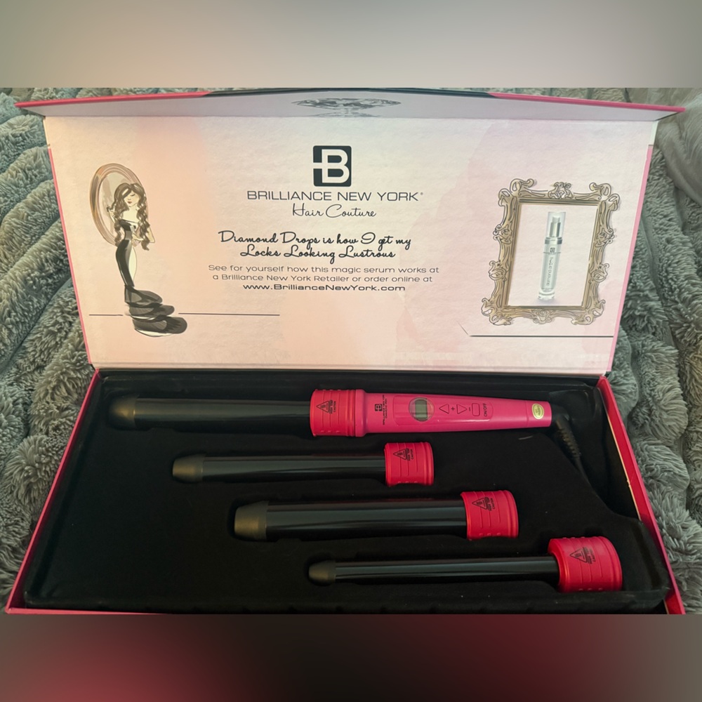 Brilliance New York Pink Curling Wand Set